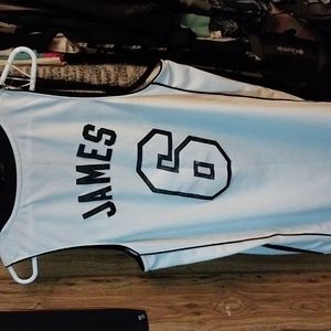 LeBron James WHITE ON WHITE Miami Heat Jersey